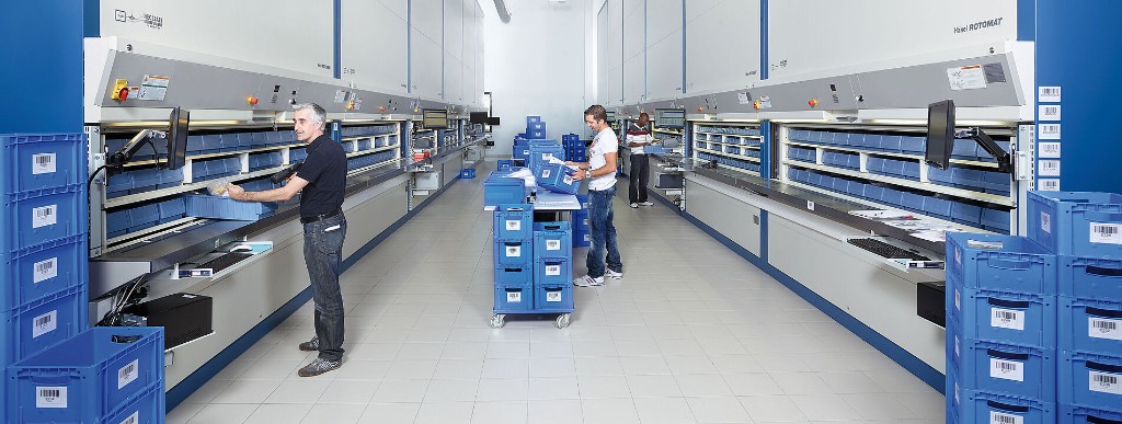 Hänel ROTOMAT magazijnsystemen in distributiecentrum