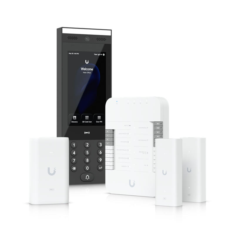 UniFi Access toegangscontrole hardware — intercom, hub en readers